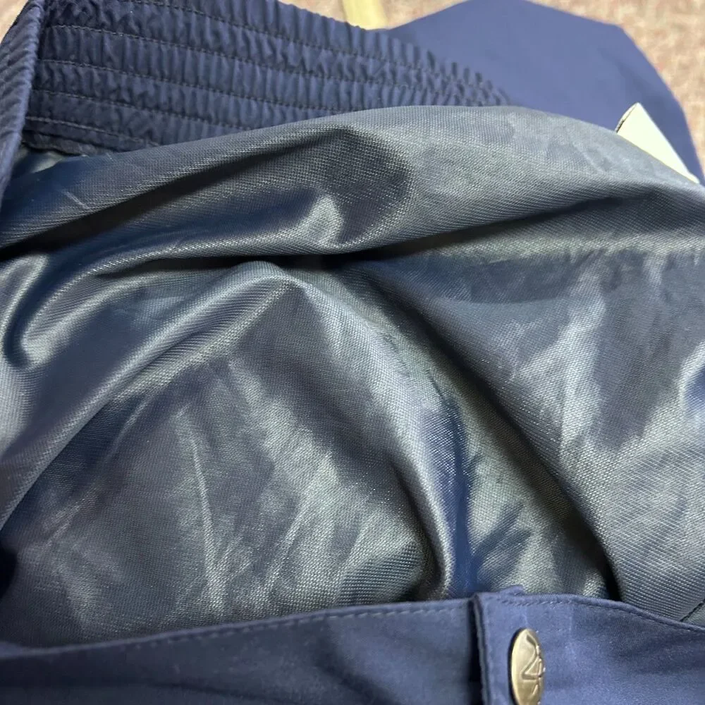 VTG Zero Restriction Navy Gore-Tex Shell Waterproof Outdoor Golf Pants Size L